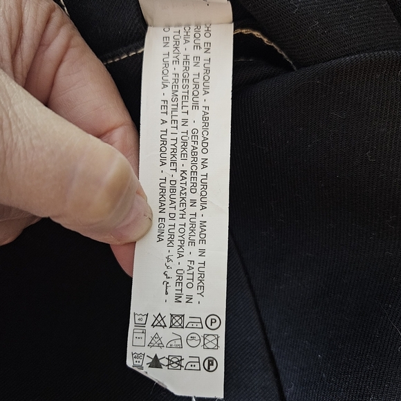 ZARA trf womens black mini skirt white stitching, pockets, zip fly size M 039 - Picture 10 of 10